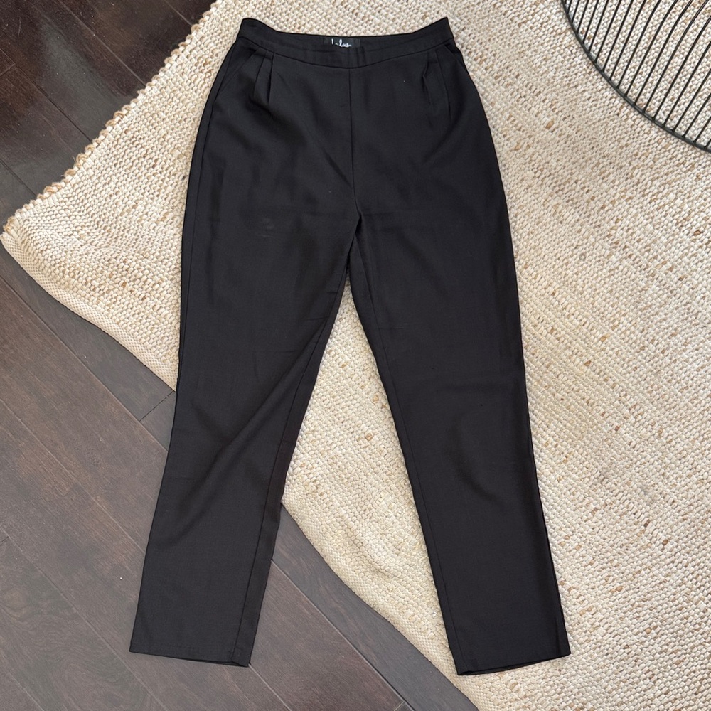 Lulu's Black High-Waist Tailored Pants